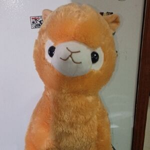 Soft Orange Alpaca Plush